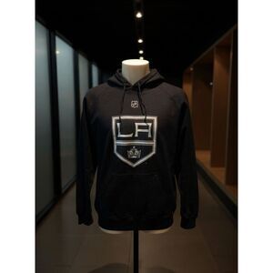 LA Kings Fanatics Branded Black Logo Pullover Hoodie Brown #23 Size Medium